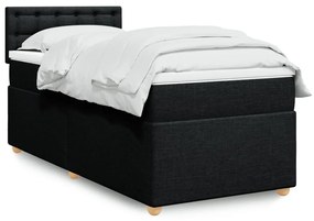 Giroletto A Molle Con Materasso Nero 100x200 Cm İn Tessuto /