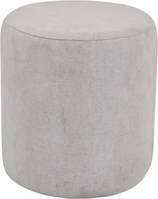 Pouf Tondo Dante D 40 cm in Tessuto Antimacchia Grigio