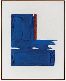 Quadro dipinto a mano con cornice in legno Snorkel Blue