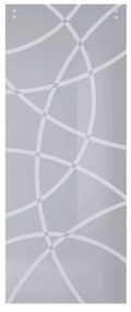 Anta per porta scorrevole esterno muro Circle in vetro nero serigrafato, L 88 x H 215 cm spessore 8 mm, apertura reversibile