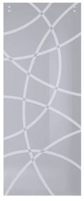 Porta scorrevole sinistra Circle in inox bianco e grigio, L 88 x H 215 cm, con binario Lux