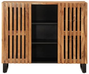 Credenza 90x34x75 cm in legno massello di acacia