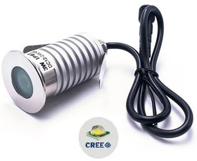 Faretto Segnapasso LED 3W IP67 Acciaio Inox Professional Colore Bianco Naturale 4.000K