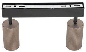 Faretto TUNE 2xGU10/10W/230V nero/marrone