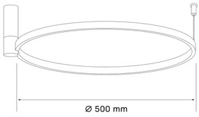 Plafoniera LED NOEMI LED/20W/230V 4000K diametro 50 cm cromo opaco