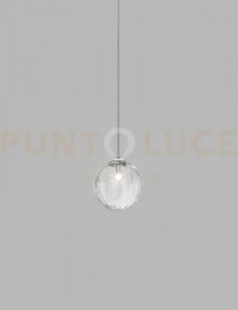 Puppet sospensione m cristallo trasparente cromo lucido 1 luce atta...
