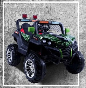 Auto a batteria per bambini unica JEEP verde