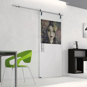 Porta scorrevole destra Donna in alluminio multicolore, L 88 x H 215 cm, con binario Lux