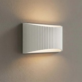 Applique Curva da Parete G9 Rigata in Gesso Pitturabile