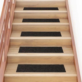 Tappetini Per Scale Autoadesivi 30 Pz Marrone 76x20 Cm /