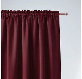 Tenda rosso scuro con nastro arricciatende 140 x 250 cm