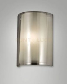 Maribel applique fume' in vetro 1 luce attacco e27 ip20