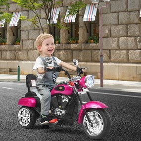 Costway Moto in stile chopper per bambini e bambine, Moto cavalcabile alimentata a batteria