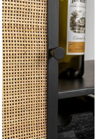 Portabottiglie in rattan nero per 16 bottiglie, 80x175 cm Guuji - White Label