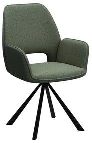 Sedia da pranzo verde scuro con braccioli Graham – Actona