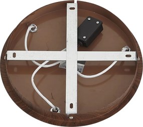 Plafoniera Japandi in legno scuro con faretti regolabili 3 luci IP44 - Ducha