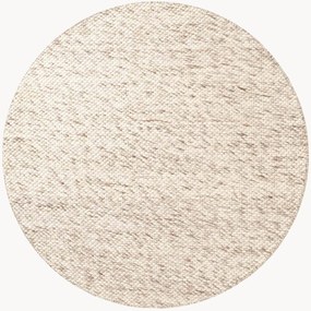 Tappeto rotondo da esterno in lana a pelo corto fatto a mano Lyon