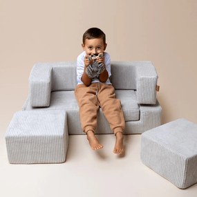 Gioco per psicomotricità turchese in velluto a coste 6 pz altezza totale 40 cm 100x35 cm Montessori – Meowbaby