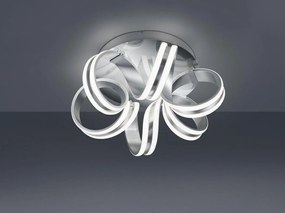 Plafoniera LED Carrera Ø 45 cm argento IP20 bianco caldo, 4400 lumen TRIO LIGHTING INTER