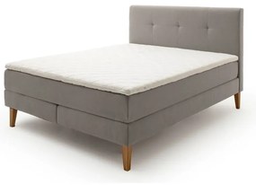 Letto boxspring grigio chiaro 160x200 cm Stockholm - Meise Möbel