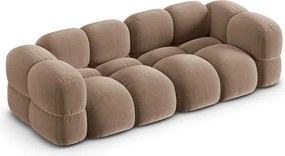 Divano marrone con rivestimento in velluto 250 cm Loretto – Cosmopolitan Design