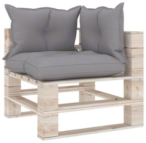 Set divani da giardino pallet 6 pz con cuscini in legno di pino