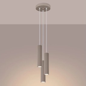 Brilagi - Lampadario LED a cavo CRESTO 3xGU10/10W/230V tortora