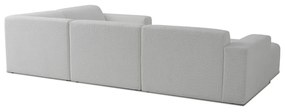 Divano angolare bianco in tessuto bouclé (a U) Roxy - Scandic