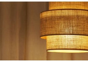 Brilagi - Lampadario a sospensione con filo SPACE YUTE 1xE27/15W/230V diametro 25 cm beige/bianco