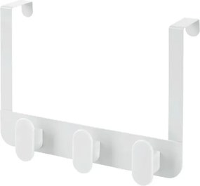 Gancio bagno triplo in acciaio e plastica bianco rettangolare Fiore