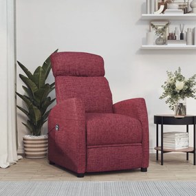 Poltrona Alzapersona Rosso Vino Tessuto /