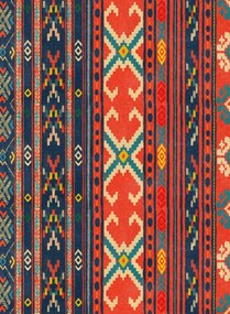 Mindthegap Carta da parati Heritage - Red/ Blue/ Yellow/ Light Blue