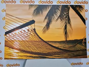 Quadro su tela – Amaca sulla spiaggia
