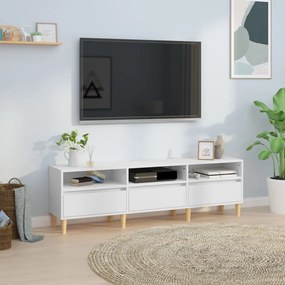Mobile Porta Tv Bianco 150x30x44,5 Cm İn Legno Multistrato /