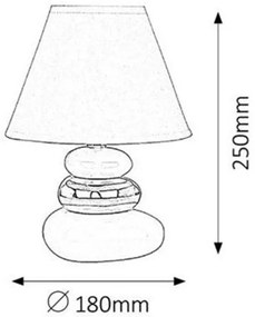 Rabalux 4949 - Lampada da tavolo SALEM 1xE14/40W/230V