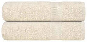 Asciugamani 2 Pz Crema 50x100 Cm 360 G/m² 100% Cotone /