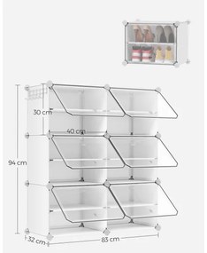 Scaffale modulare con scomparti BOXIFY bianco