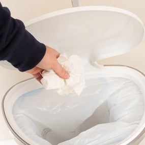 Cestino per la spazzatura in plastica bianco con pedale 50 l – Addis