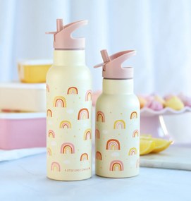 A Little Lovely Company - borraccia in acciaio inox, 500 ml - arcobaleno