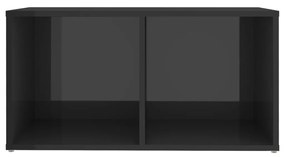 Mobile porta tv grigio lucido 72x35x36,5 cm in truciolato