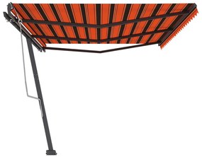 Tenda da Sole Autoportante Manuale 600x300 cm Arancione Marrone