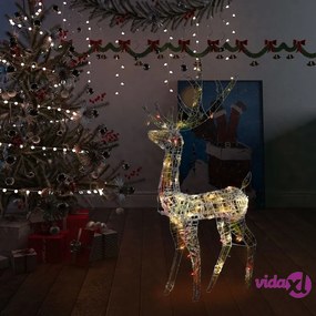 vidaXL Decorazione Natalizia Acrilico Renna 140 LED 120 cm Multicolore