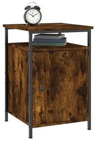 Comodino rovere fumo 40x42x60 cm legno multistrato
