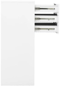 Armadio per ufficio bianco 90x40x102 cm in acciaio