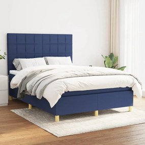 Giroletto A Molle Con Materasso Blu 140x200 Cm İn Tessuto /