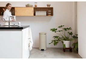 Bidone beige in acciaio 30 l NewIcon - Brabantia