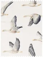 Sanderson Stoff Elysian Geese - Silver/ Chalk