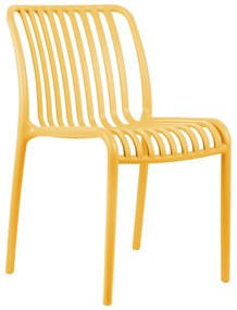 Sedia da pranzo gialla in plastica Glee – Leitmotiv