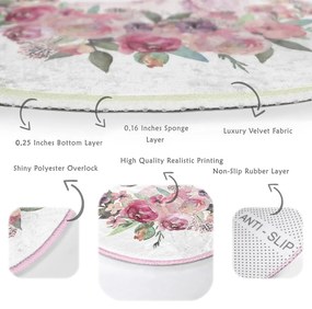 Tappeto rosa per bambini ø 120 cm Comfort - Mila Home