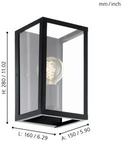 Eglo 49394 - Applique CHARTERHOUSE 1xE27/60W/230V